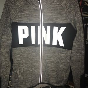 Vs pink reflector zip up
